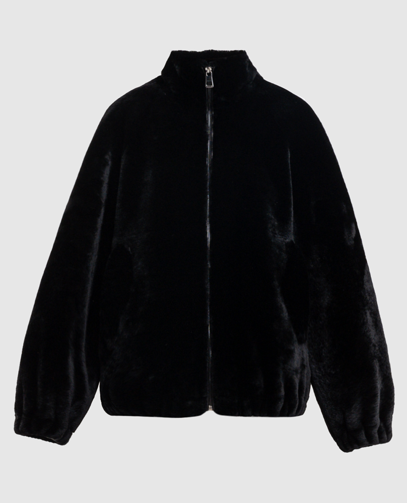 Black sheepskin coat