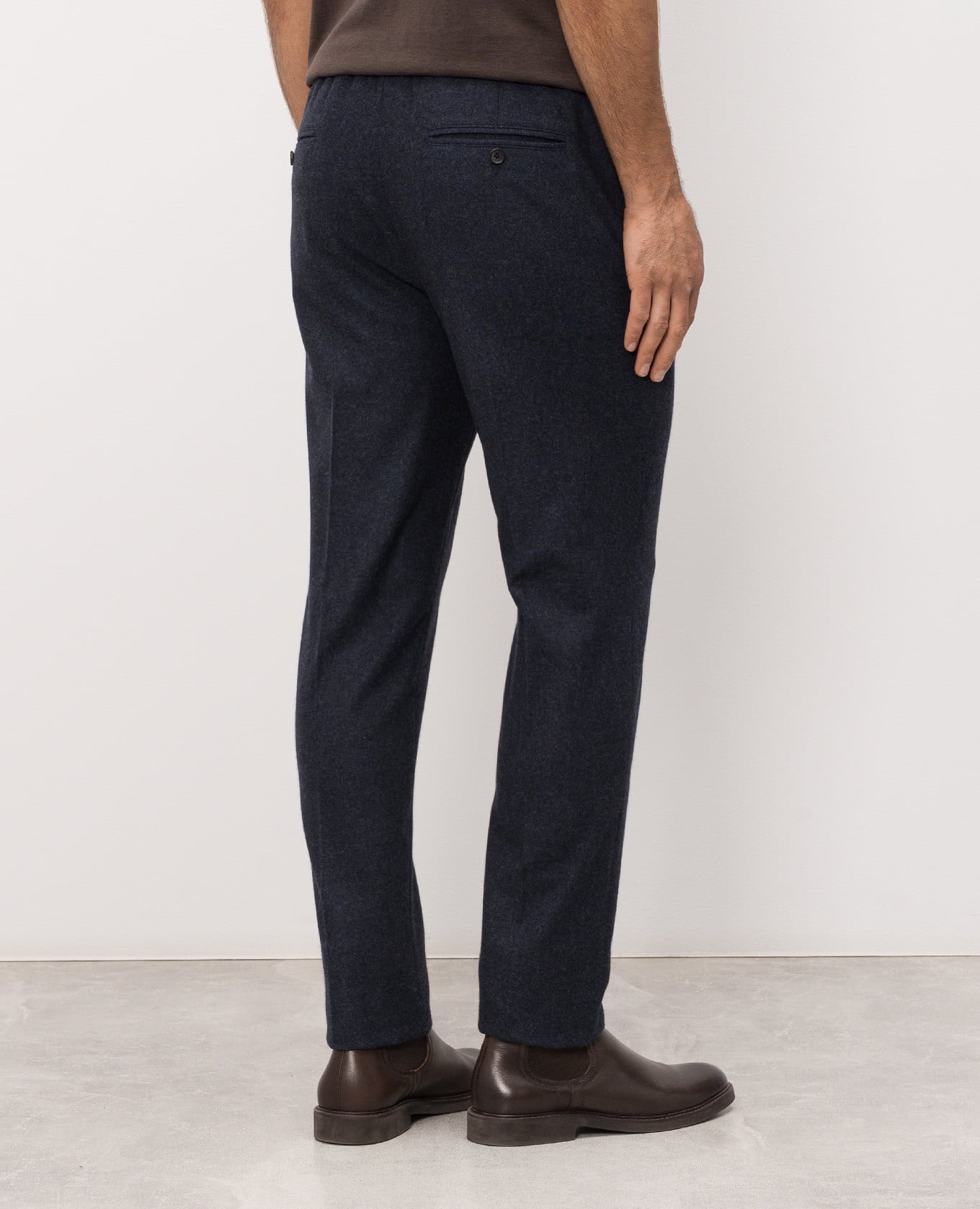 Blue wool and cashmere pants ISAIA 4