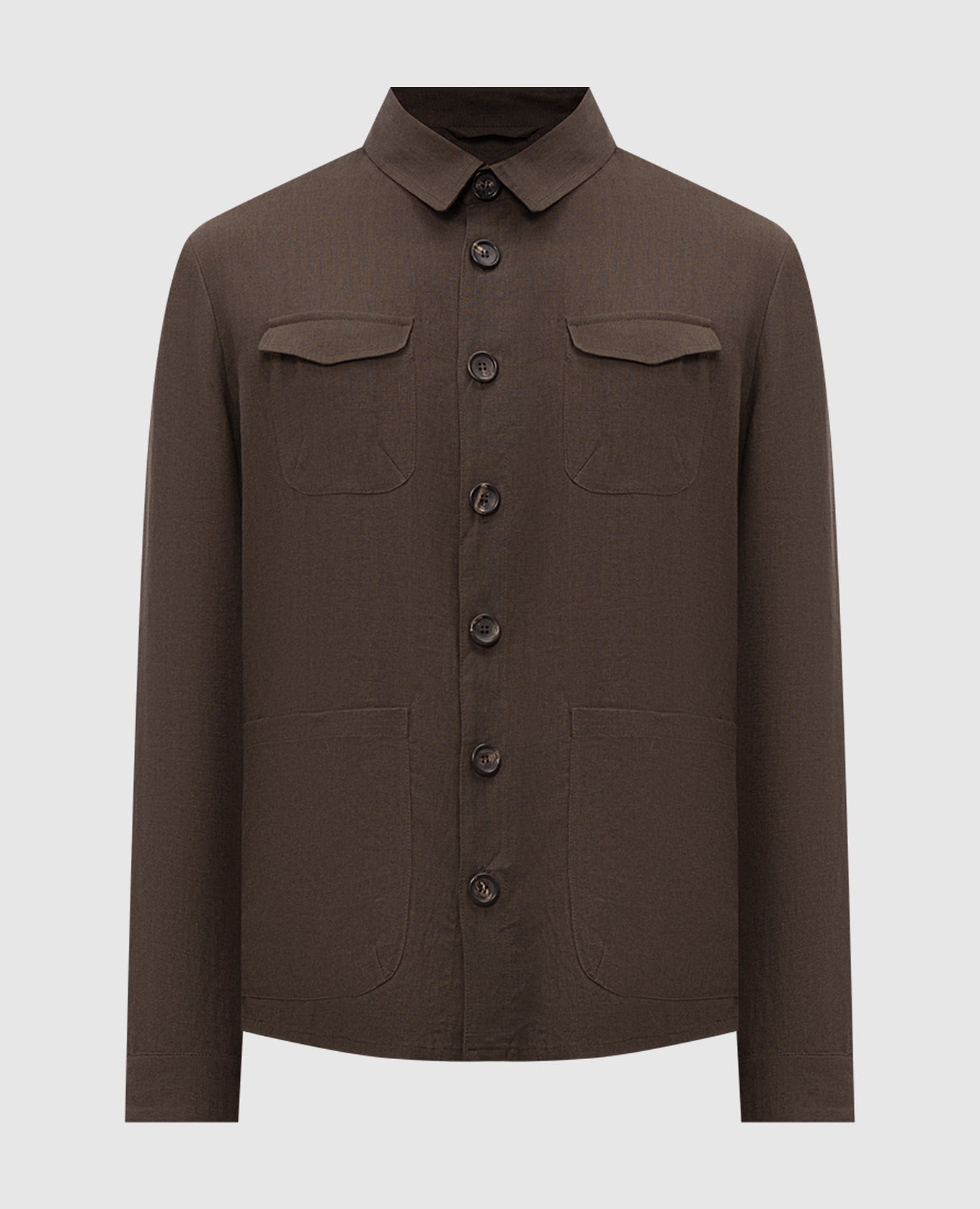 Brown linen shirt