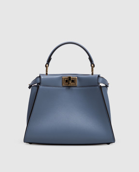 Fendi Blue Peekaboo leather bag 8BN244B083