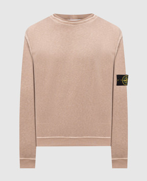 Stone Island Beige sweatshirt with logo patch L1S156100034S0060