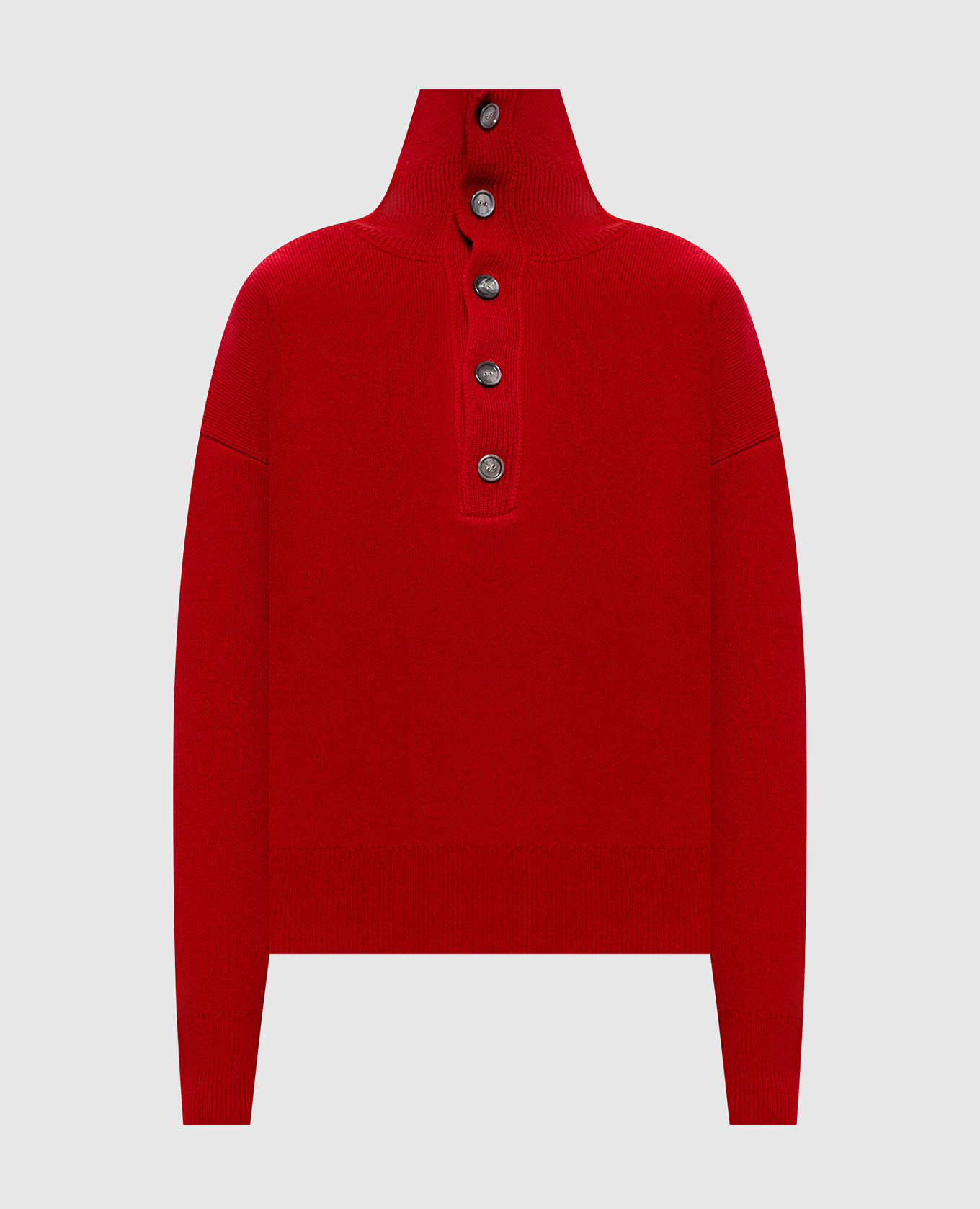 Red merino wool sweater