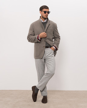 Brunello Cucinelli Khaki cashmere jacket MT4016265