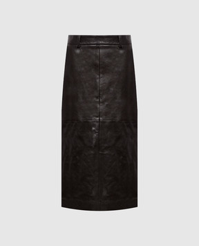 Brunello Cucinelli Brown leather skirt M0CTNG4114