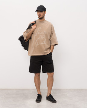 Fear of God Brown T-shirt with logo print FG9M109964HWJ