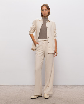Peserico Beige wool shirt with lurex S2112804314