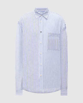 Officina 36 Blue Acuto striped shirt 0342209787