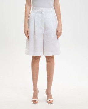 Max Mara CARAVAN white linen Bermuda shorts MSTCARAVAN
