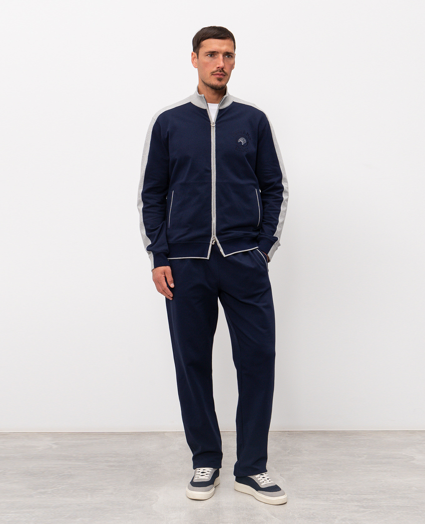 

Blue tracksuit with embroidery Stefano Ricci