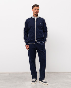 Stefano Ricci Blue tracksuit with embroidery K919077R31T26211P3D