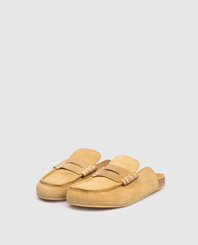 JW Anderson Brown suede Stitch mules LF0085LA0319
