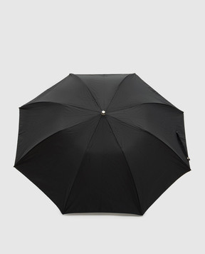 Pasotti Black folding umbrella with check pattern OMITUO64SNIAGARA70798