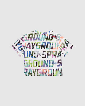 Sprayground Children's white T-shirt with logo print SPY1066