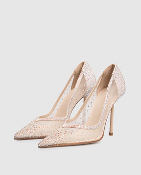 Le Silla Beige NICOLE shoes with crystals 4191E090BXPPGSL