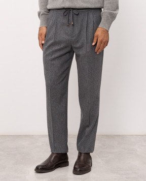 Brunello Cucinelli Gray wool pants M038PE1710