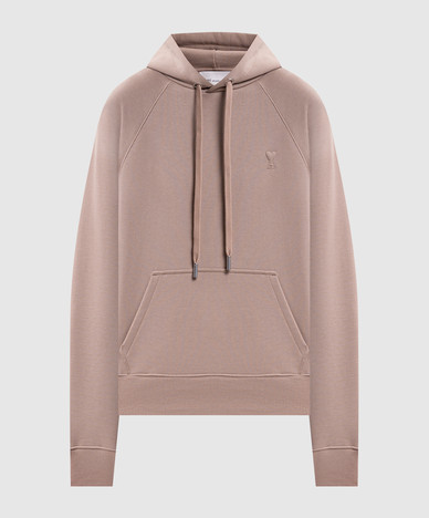 Sudadera con capucha color beige