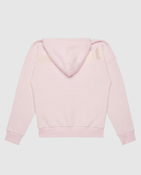 Palm Angels Children's insulated pink hoodie with logo print F6PAJGHS063