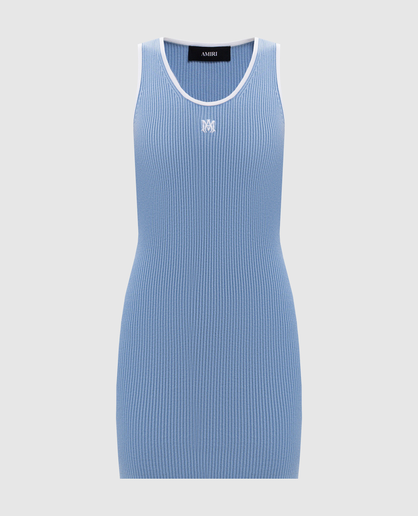 

Blue mini dress with monogram embroidery AMIRI, Light blue