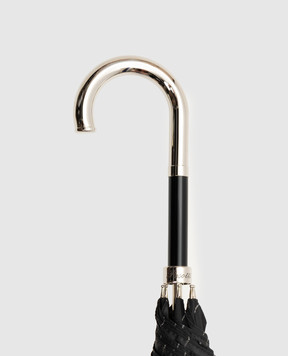 Pasotti Black striped Dandy umbrella-cane OMITUO478RASO10941