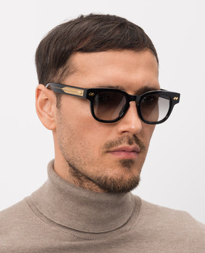 Bottega Veneta Black Intrecciato Panthos sunglasses 861359V2Q30
