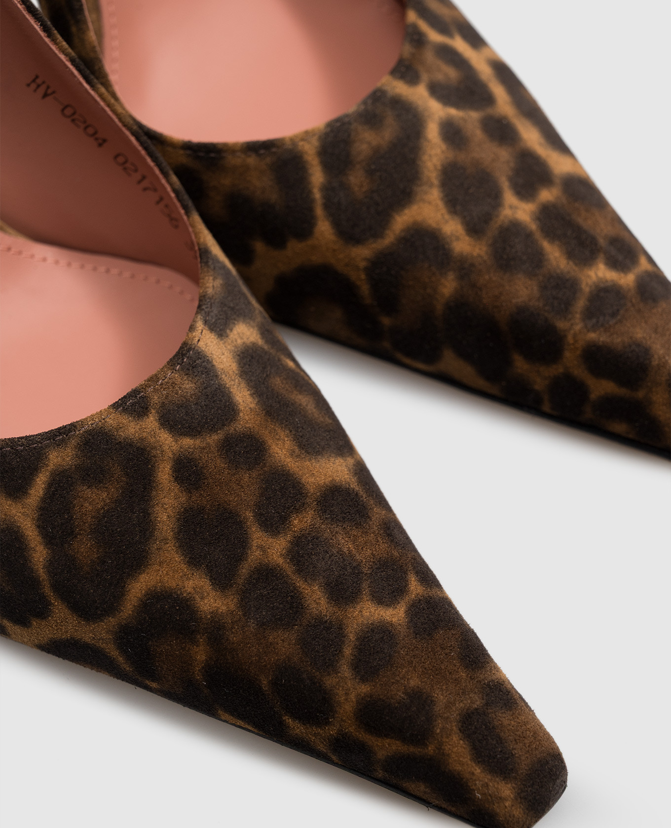 Brown suede slingbacks in leopard print Babe Pay Pls 5