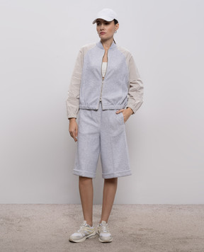 Peserico Gray sports jacket with lurex A12047J07449A