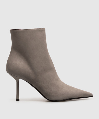 Bella gray suede ankle boots