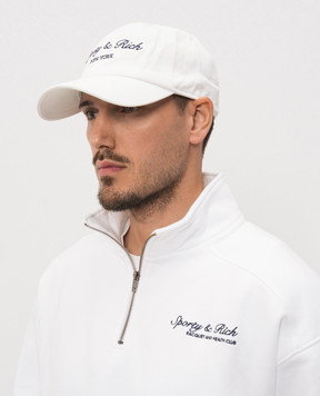 Sporty & Rich White cap with logo embroidery AC04075328WH01