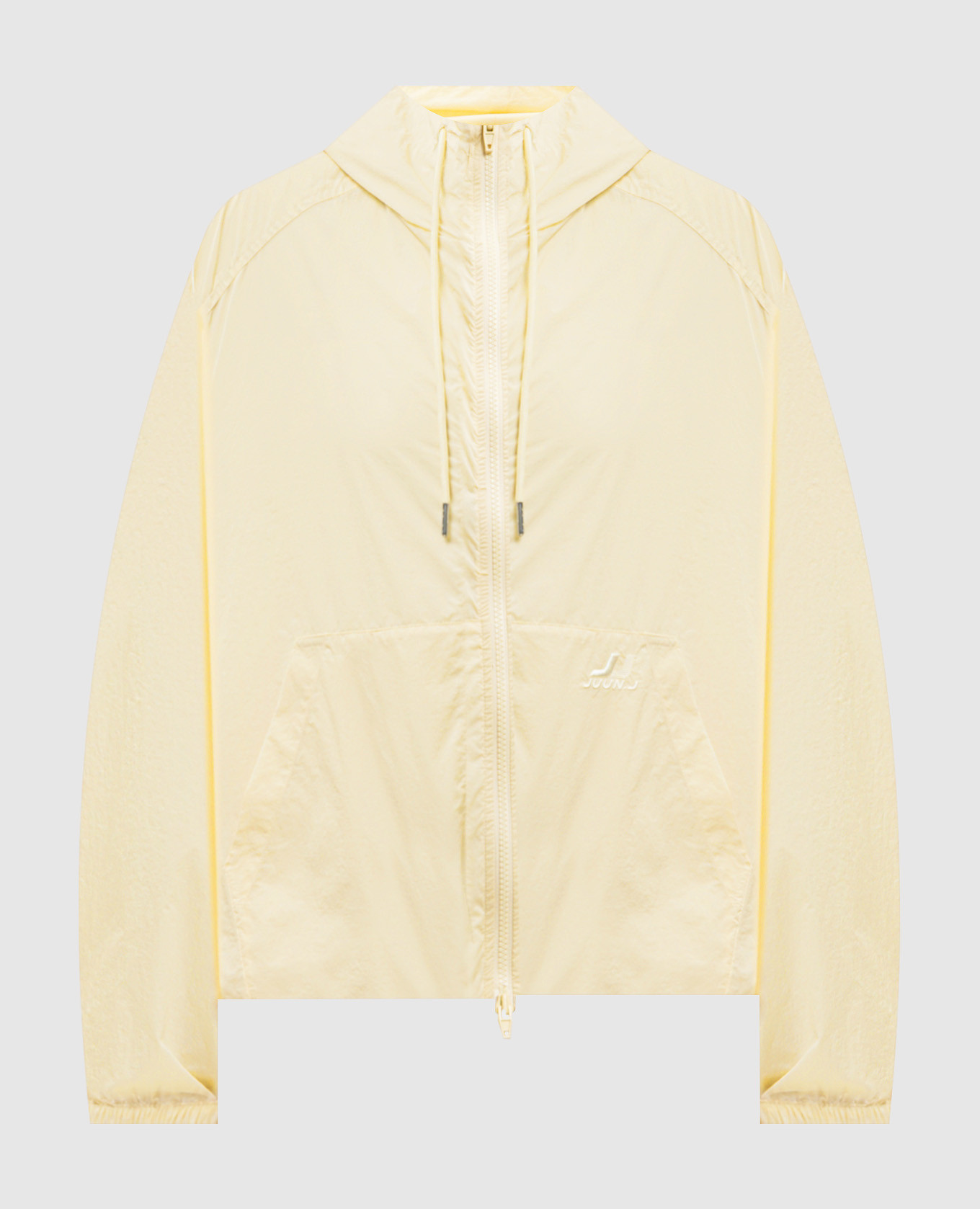 Coupe-vent jaune avec logo brodé