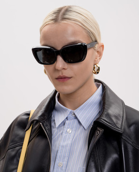 Saint Laurent Black sunglasses with logo print 862819Y9956