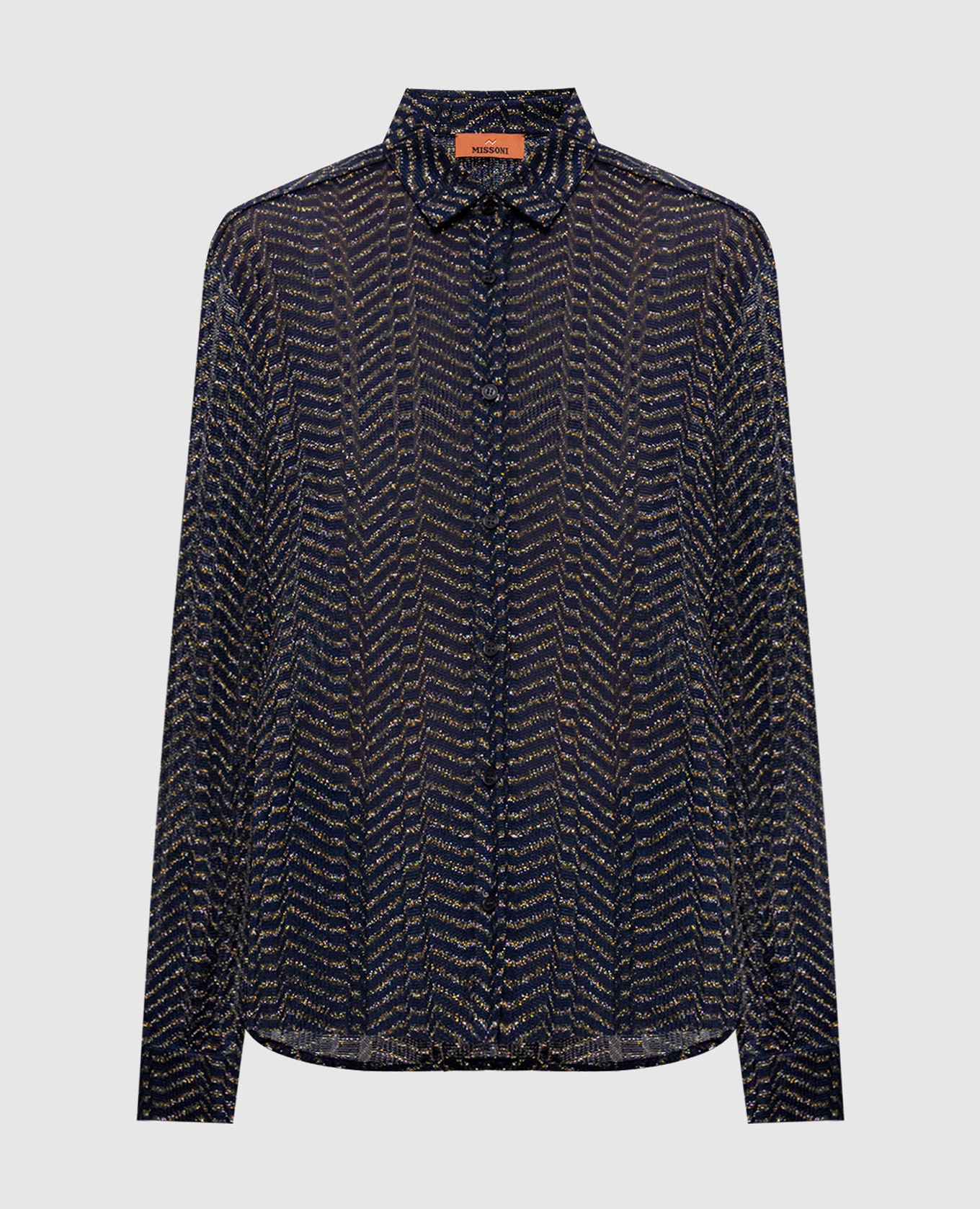 Blusa azul con lúrex