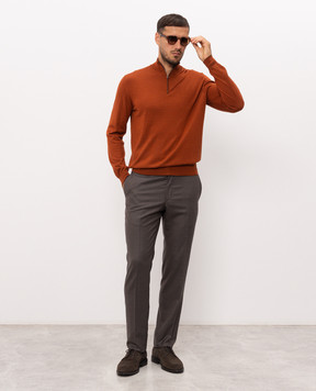 Stefano Ricci Terracotta wool, silk and cashmere jumper KE08004L01E26374