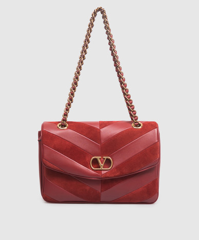 Red leather bag Djuna