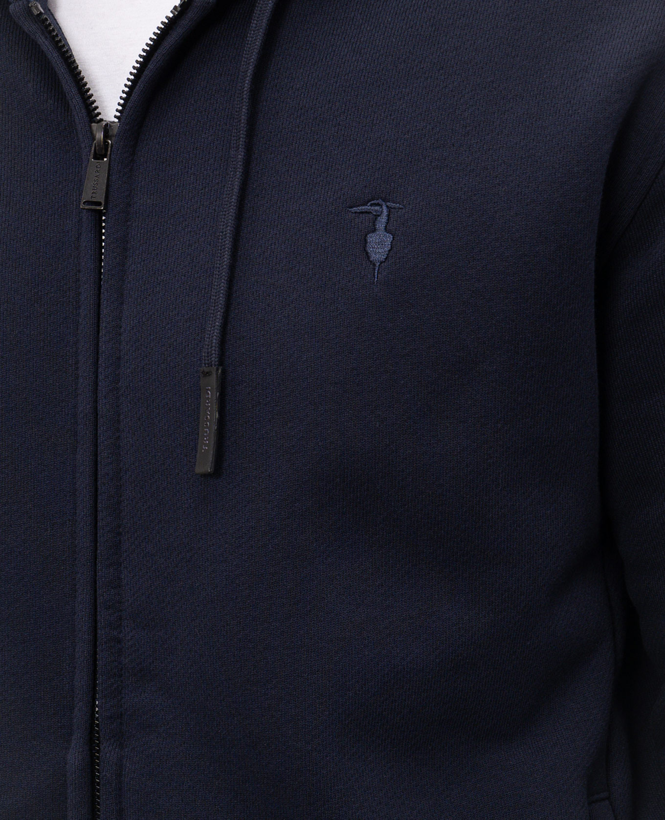 

Blue sports jacket with embroidered emblem Trussardi