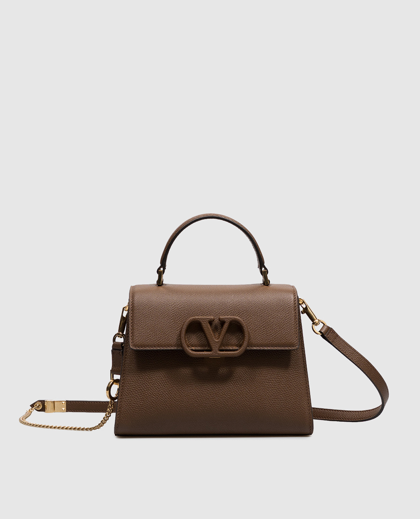 Brown leather Vsling sling bag