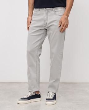Peserico Grey jeans with logo patch R54717L95Q04953