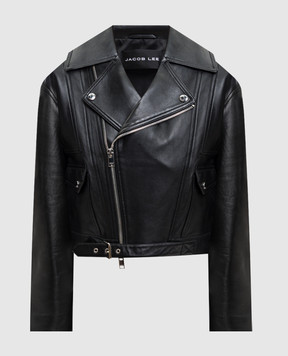 Jacob Lee Black leather biker jacket WLJ0127SS26B