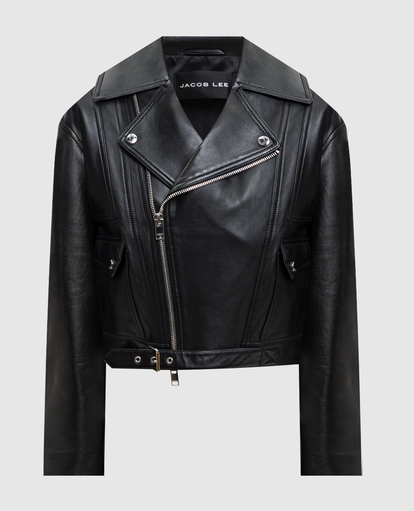 leather biker jacket Jacob Lee