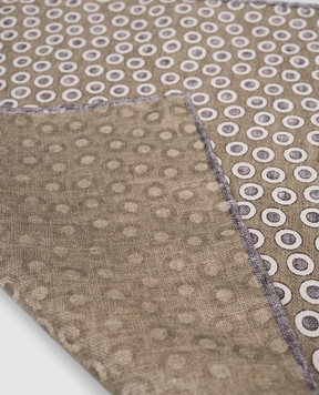 Brunello Cucinelli Khaki patterned silk pachet MX8720091P