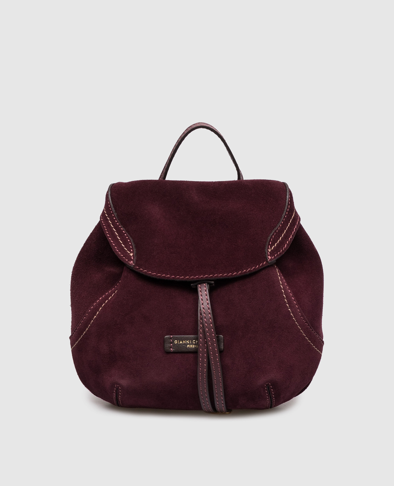 Violette burgundy suede backpack
