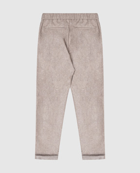 Brunello Cucinelli Children's gray wool pants with lapels B038PP113B