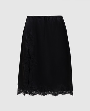 Dolce&Gabbana Black skirt with silk F4DASTFU1NU