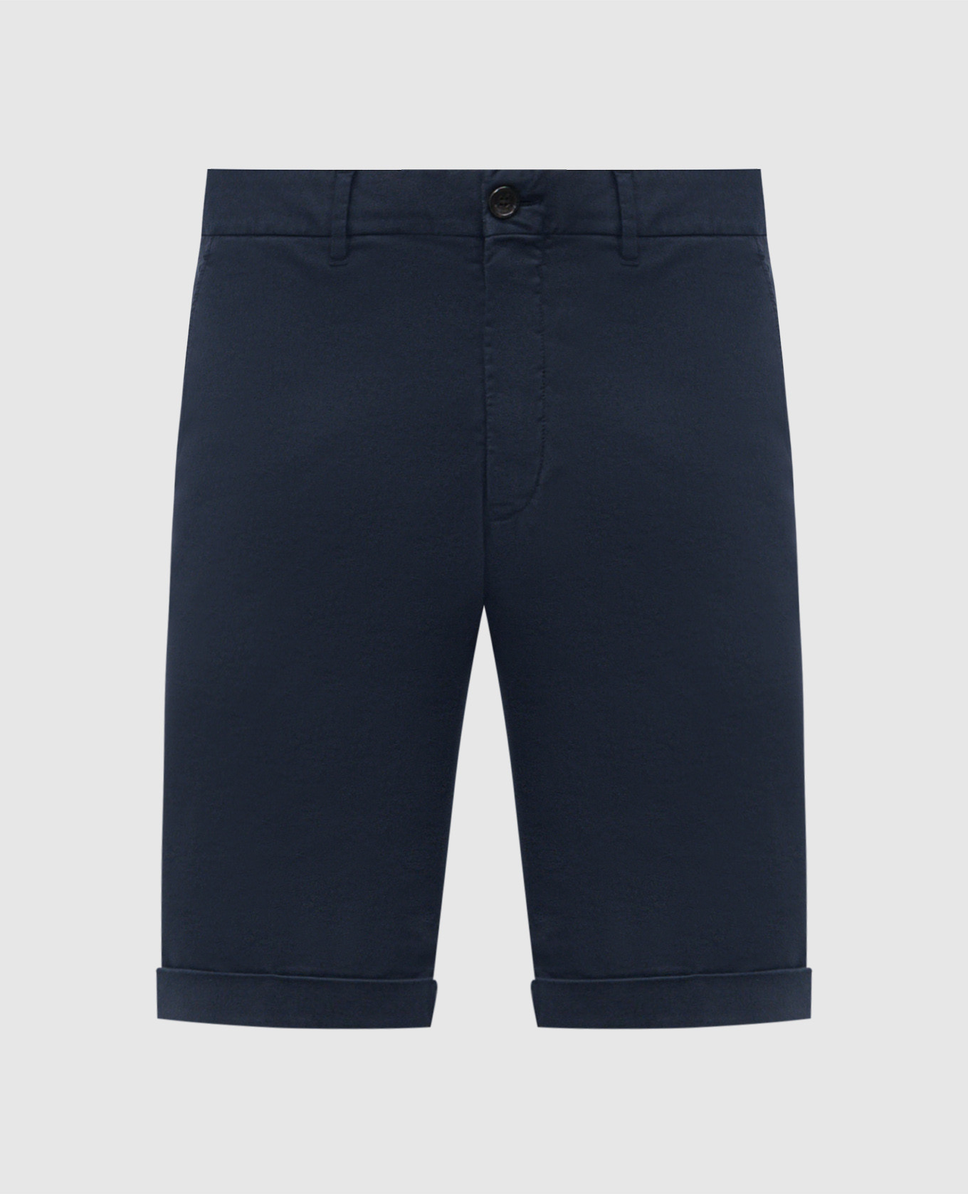 Blue shorts with lapels
