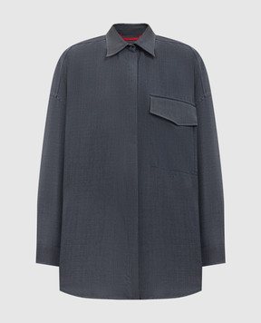 Max & Co CALENDE gray shirt with wool CALENDE