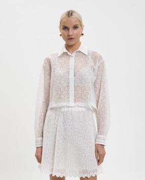 Ermanno Scervino White cropped lace blouse D482K344APEWF