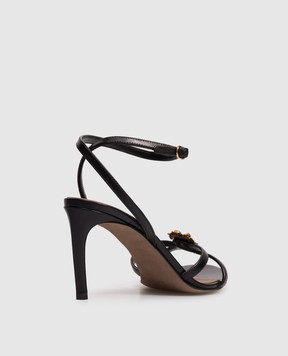 Dolce&Gabbana Devotion black leather sandals CR1983AP412