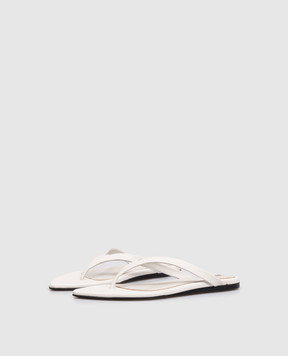 Ami Paris White leather flip-flops FSV837AL0187