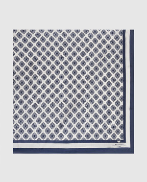 Max Mara Weekend Blue SARONG scarf with branded silk print WKASARONG