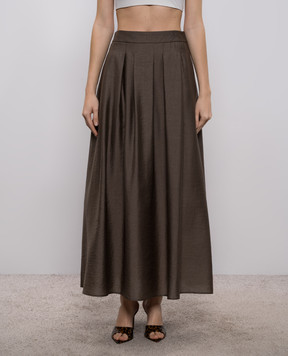 Peserico Brown maxi skirt A0503601939