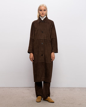 ARMA Brown suede coat 005L26603102